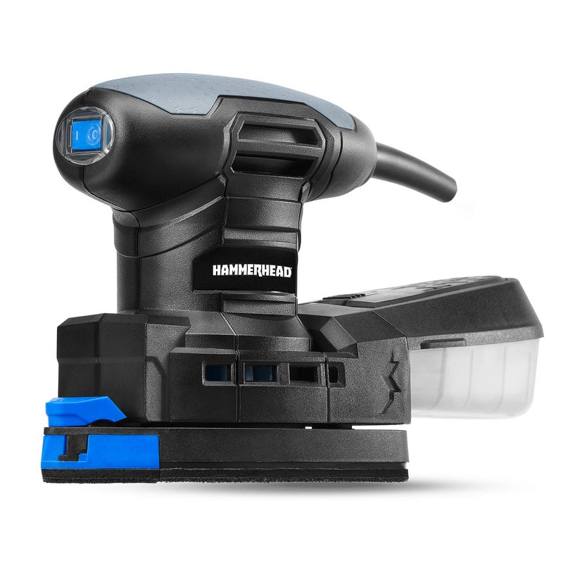 Hammerhead 1.4-Amp Multi-Function Detail Sander with 12pcs Sandpaper, Dust Collection System, and Detail Attachment - HADS014 - Image 2